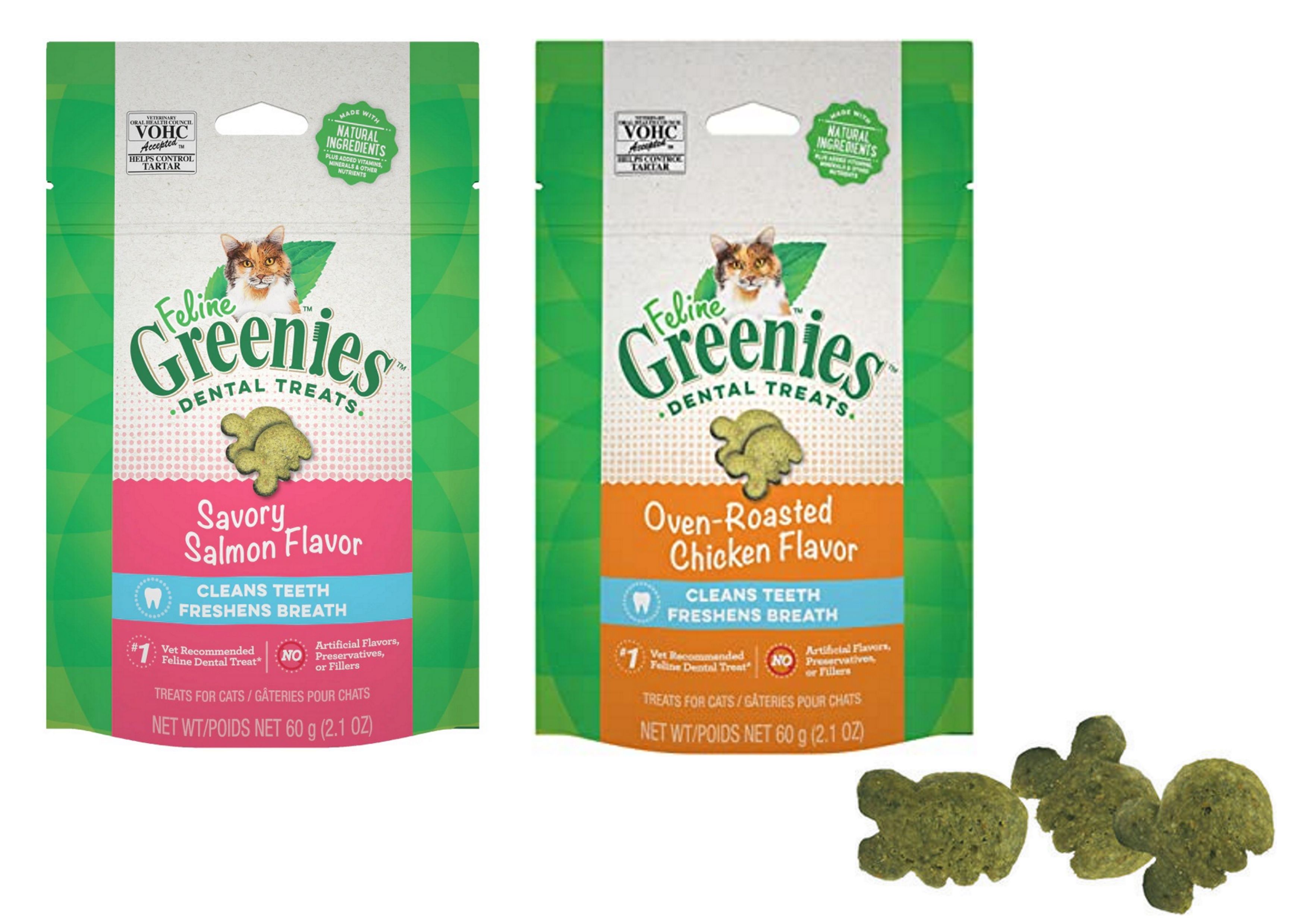 Feline Greenies Dental Treats (2 Flavor) 60G